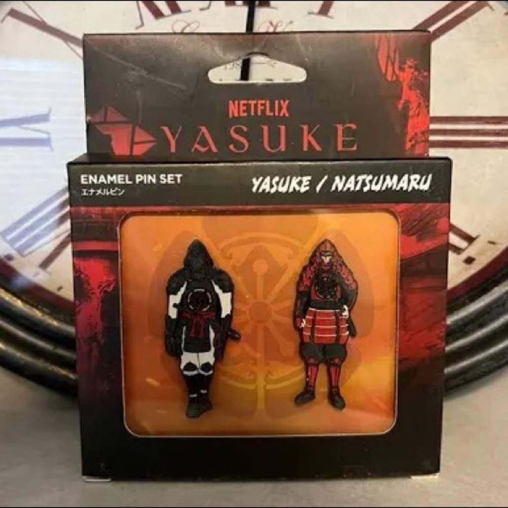 Netflix Yasuke & Natsumaru in Samurai Gear Enamel Pin Set New